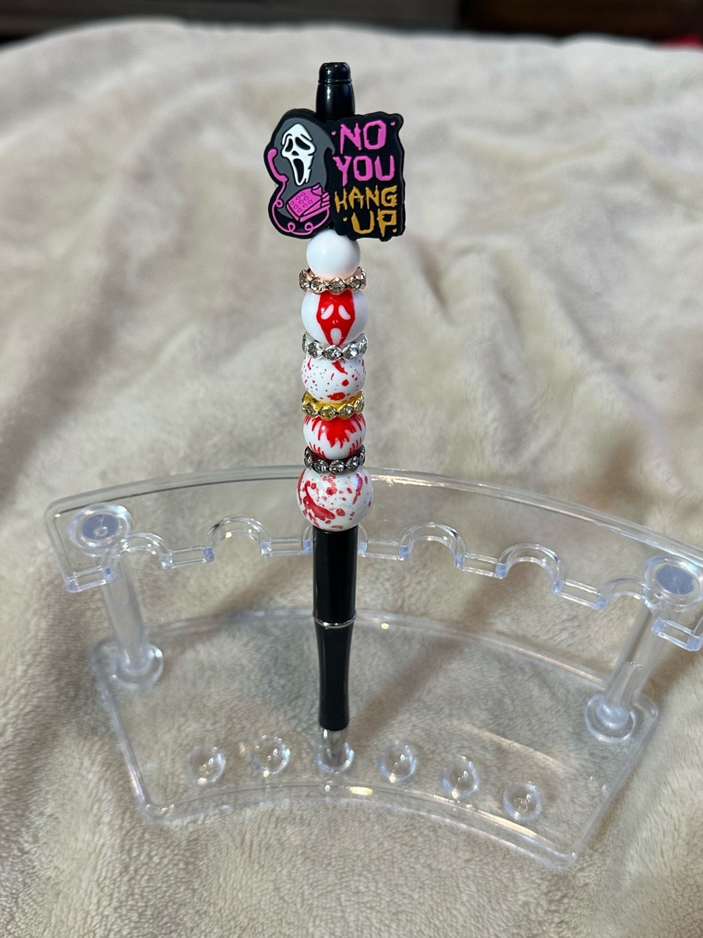 No you hang up beaded pen